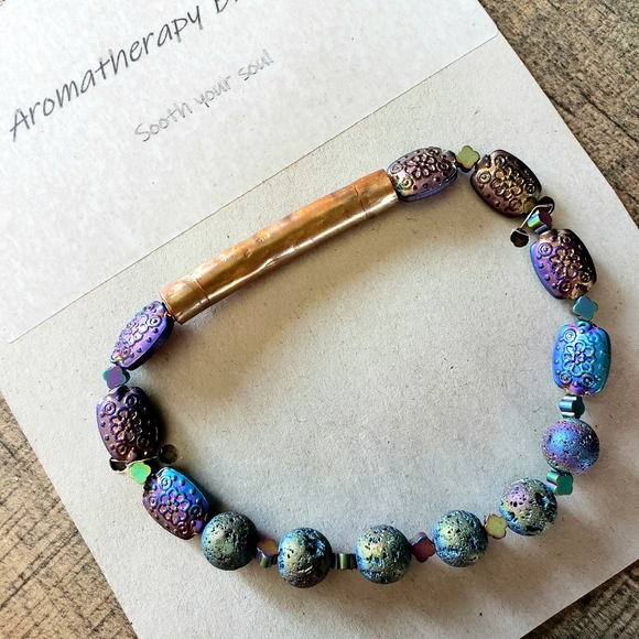 Peacock Ore Aromatherapy Bracelet NWT - Picture 4 of 4